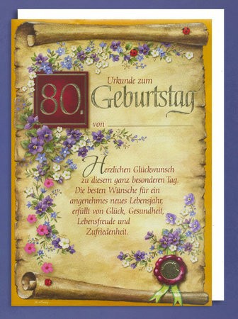 Geburtstagswünsche Zum 80. Geburtstag Kurz