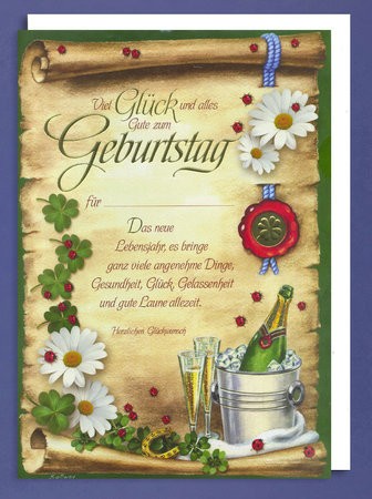 Ehrenurkunde Geburtstag A4 505337