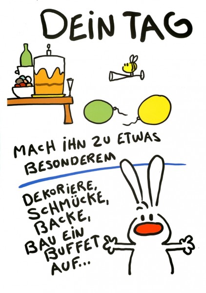 Riesen-Geburtstagskarte Humor Glückwunschkarte Dein Tag ...